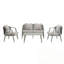 4 pièces Dawes avec 2 chaises et coussin moelleux-384413485