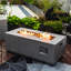Table de feu d'extérieur en acier de 42 pouces - propane, chauffage efficace, flamme réglable, haute sécurité, conception d'espace, facile à nettoyer et à entretenir, pare-brise en verre alimenté, intensité réglable,