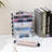 6 Pack Transparent Plastic Pencil Box With Locking Lid Stackable Office Supplies Storage Box