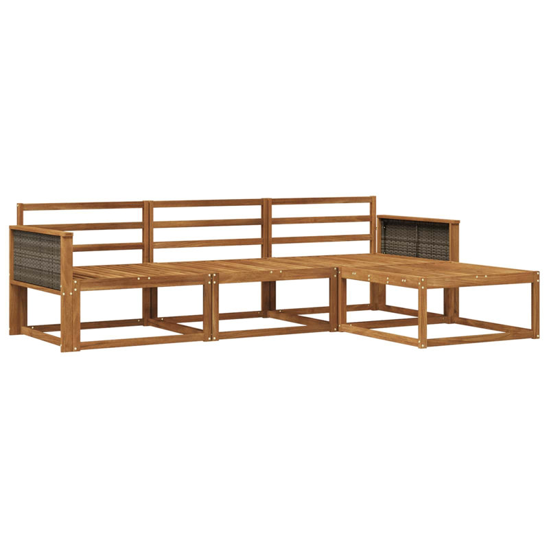 249.5cm Wide Patio Sectional, Natural/Grey