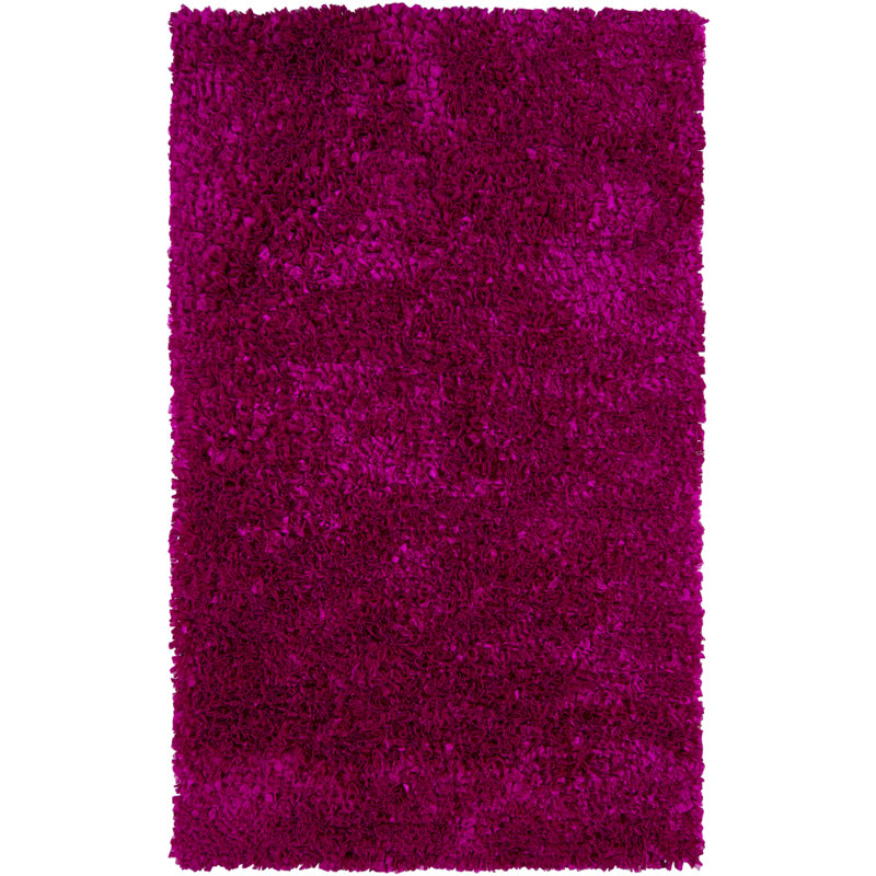 Tapis mauve à poils longs Arrisson, 3 pi 6 po x 5 pi 6 po