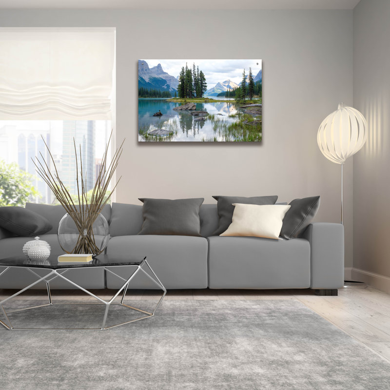 «Spirit Island 3» par Joe Reimer, art mural en verre acrylique, H 24 po x l 36 po x P 0,2 po
