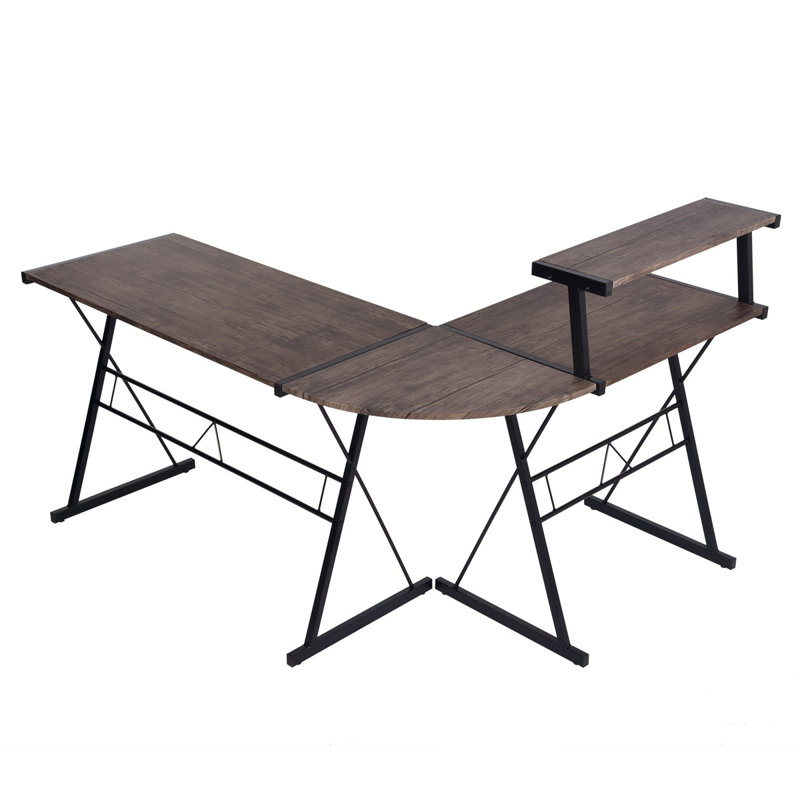 Hillsborough L-Shaped Metal Base Writing Desk