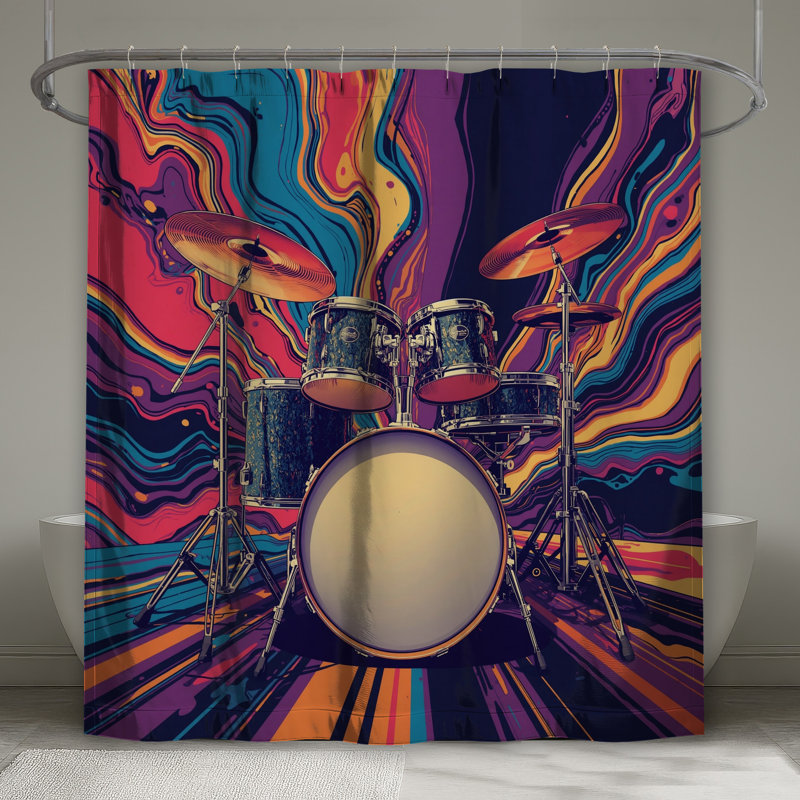 Rideaux de douche colorés, L 70 po x H 93 po
