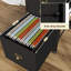 Classeur à 4 tiroirs à roulettes avec roulettes, armoire de rangement verticale en tissu MDF, organiseur mobile sous le bureau pour documents de format A4 et lettre pour le bureau à domicile, noir