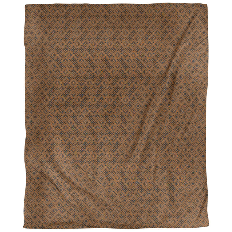 Tissu de labyrinthe carré, Noir / Orange, L 60 po x l 36 po, Polyester filé