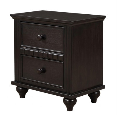 Sloane Black 2 Drawers 20In. W Nightstand