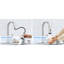 Robinet de cuisine avec douchette rétractable, 4 modes de pulvérisation, boucle verrouillable, rouille pour éviers de bar rv, débit de 1,8 gal / min, tête rotative à 360 °, robinet d'installation en acier inoxydable à finition simple, finition,