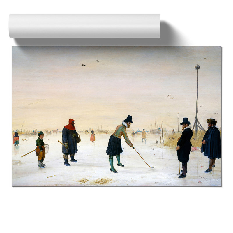 Playing Golf on the Ice by Hendrick Avercamp - Frameless Print, 21cm H x 30cm W x 0.1cm D