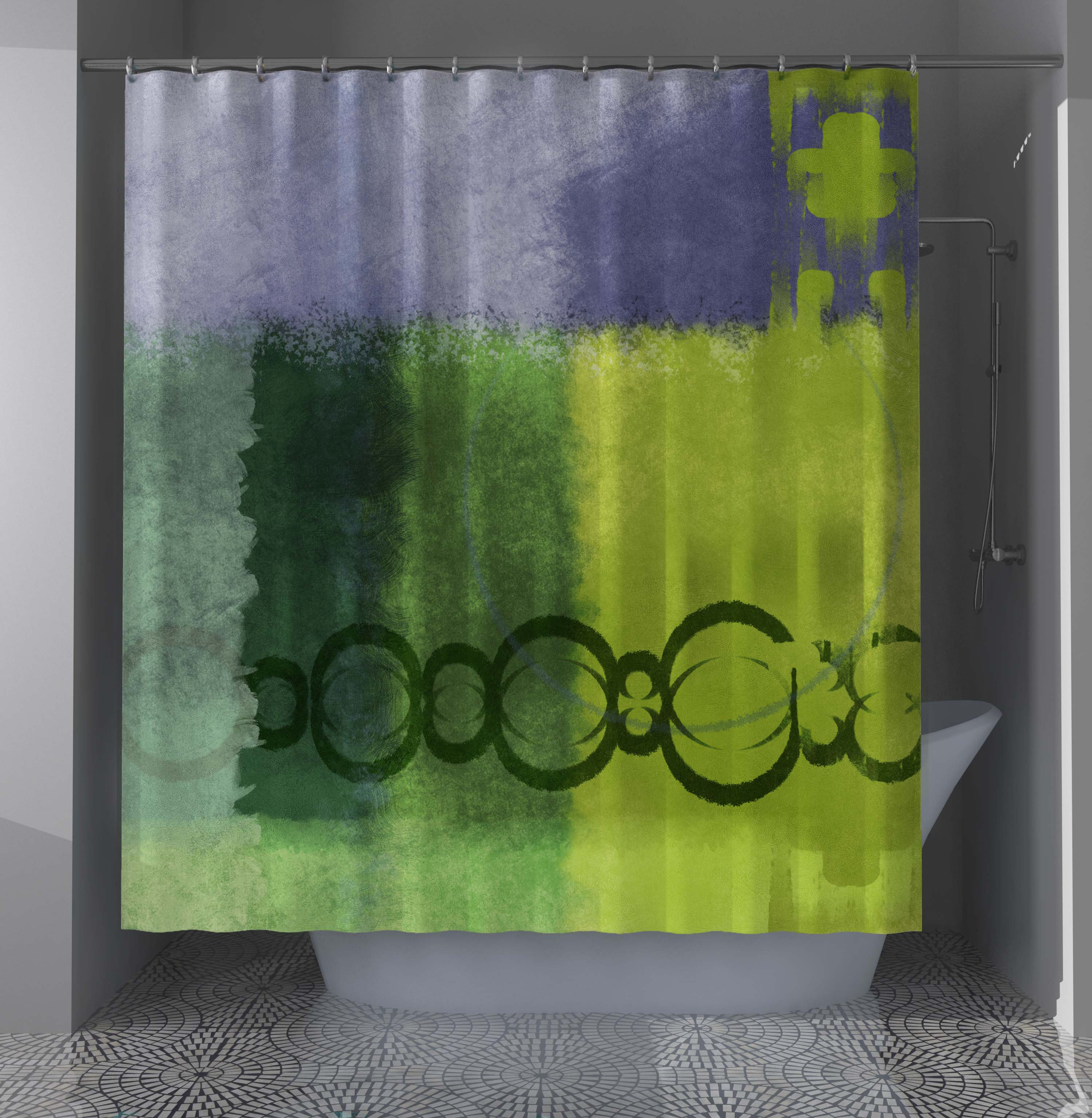 East Urban Home Bryaunna Abstract Shower Curtain Wayfair