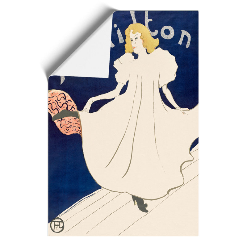 May Milton by Henri de Toulouse-Lautrec - Unframed Painting, 59cm H x 42cm W x 0.1cm D