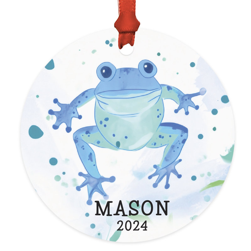 Ornement de grenouille de Noël en métal 20x, Oui
