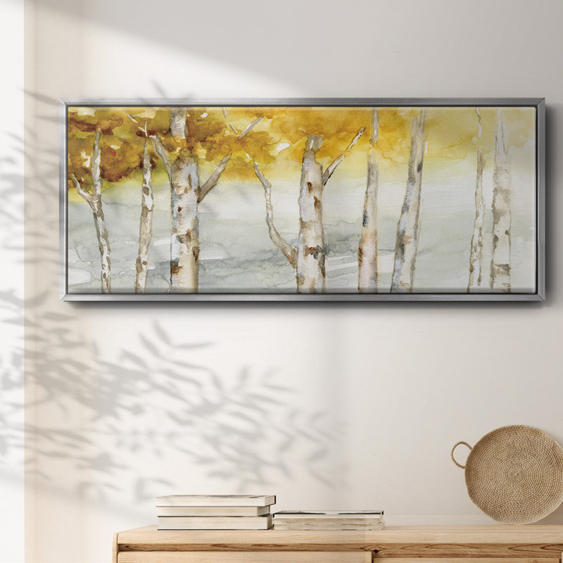 Golden Trees- Framed Canvas, 20" H x 50" W