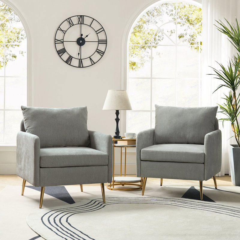 Werner 27.3" W Polyester Armchair, Sage Polyester