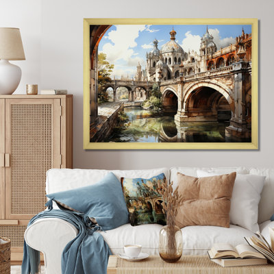 «Beige Bridge Architectural Marvel», reproduction sur toile