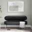 Banc contemporain en métal chromé et similicuir-1772373317