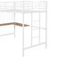 Lit mezzanine simple en métal avec bureau et lit mezzanine en métal
