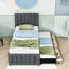 Lit plateforme tapissier avec lit gigogne et tiroirs de rangement-778333924-778333925