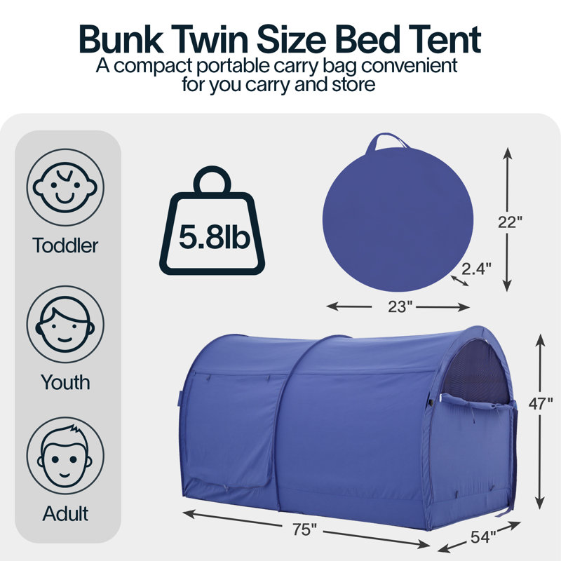 Tente de lit Tente de lit à baldaquin Dream Tent, Lit double, Marine