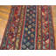 Antique Kazak Hallway Runner Wool Blue Rug