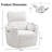 Power Swivel Rocking Recliner chair / 4 Massage Points / USB & Type-C Charge, 2 Pillows-748496035