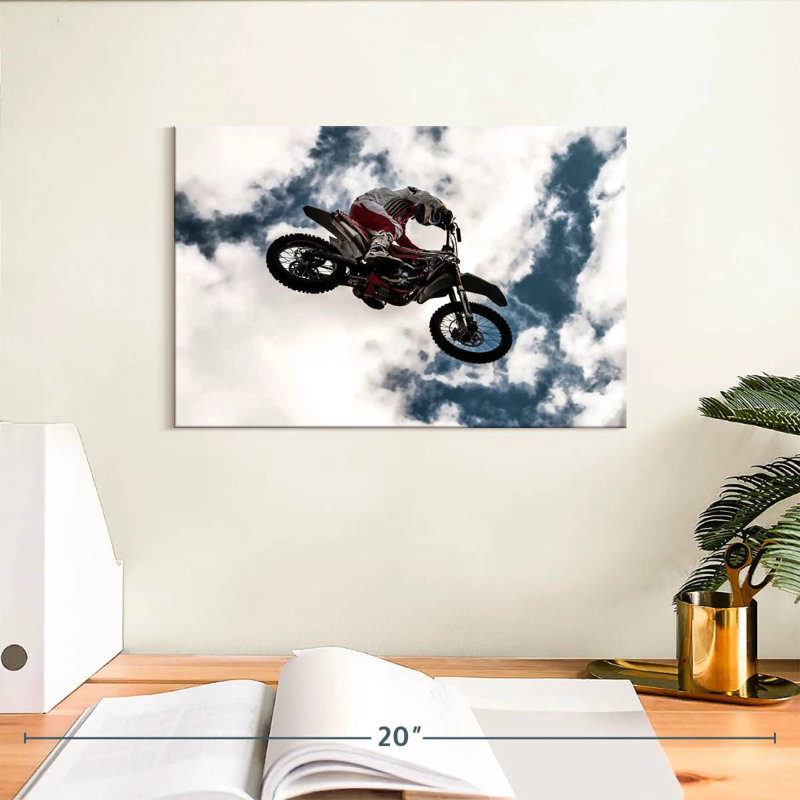 Mehar Motocross Rider In Midair, H 8 po x l 12 po