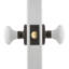 Rosette classique avec bouton de porte en porcelaine blanche-25842537-29704494