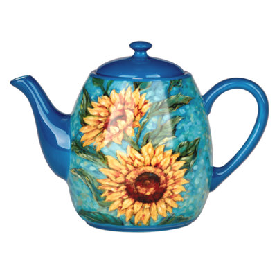 Golden Sunflowers Teapot 9in x 5.25in x 6.5in