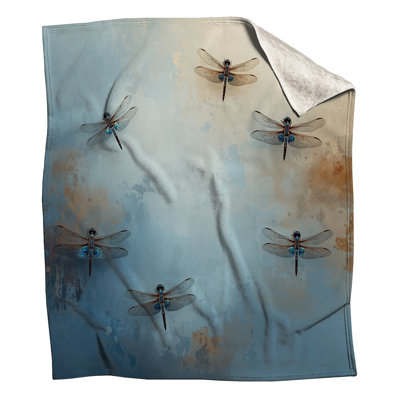 Libellules sur couvertures texturées
