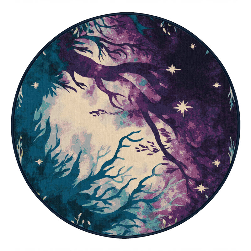 Verdant Twilight Rug, Round 3'