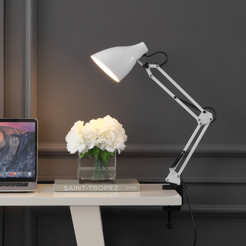 Lampe à pince en métal Kreshnik, Blanc