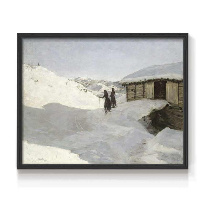 Paysages rétro-CCXII - reproduction encadrée, H 22 po x l 28 po, Noir