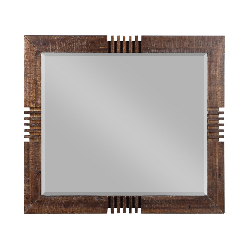 Andria Solid Wood Rectangle Dresser Mirror