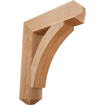 4"W x 18"D x 22"H Thorton Craftsman Rough Sawn Bracket, Western Red Cedar