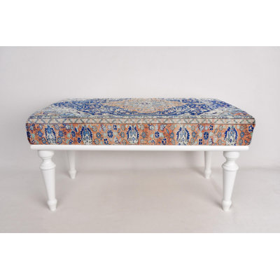Cotton Upholstered Bench