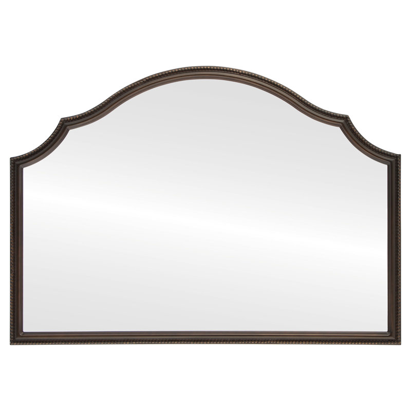 Miroir de cheminée encadré, Bronze huilé, 27' x 38''''