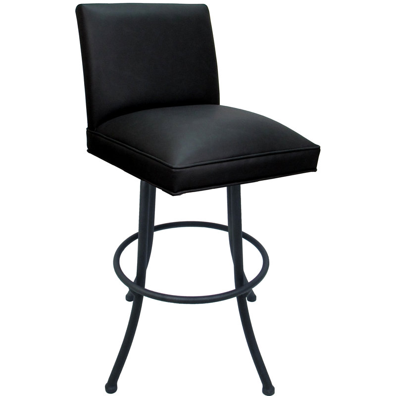 Vinyl, Black Seat/Gray Frame, Counter Stool (26” Seat Height)