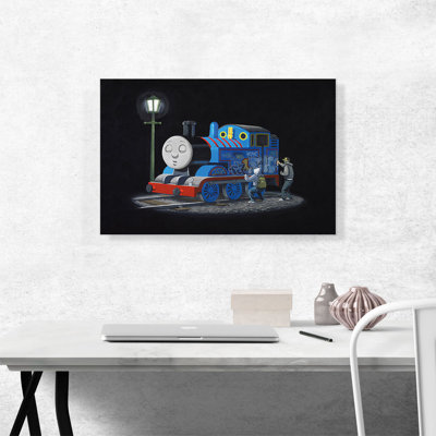 «Thomas the Train Engine Tank» par Banksy, reproduction d'art sur toile tendue