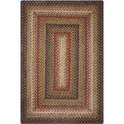 Dameka Braided Jute Reversible Premium Brown/Beige/Red/Green Rug
