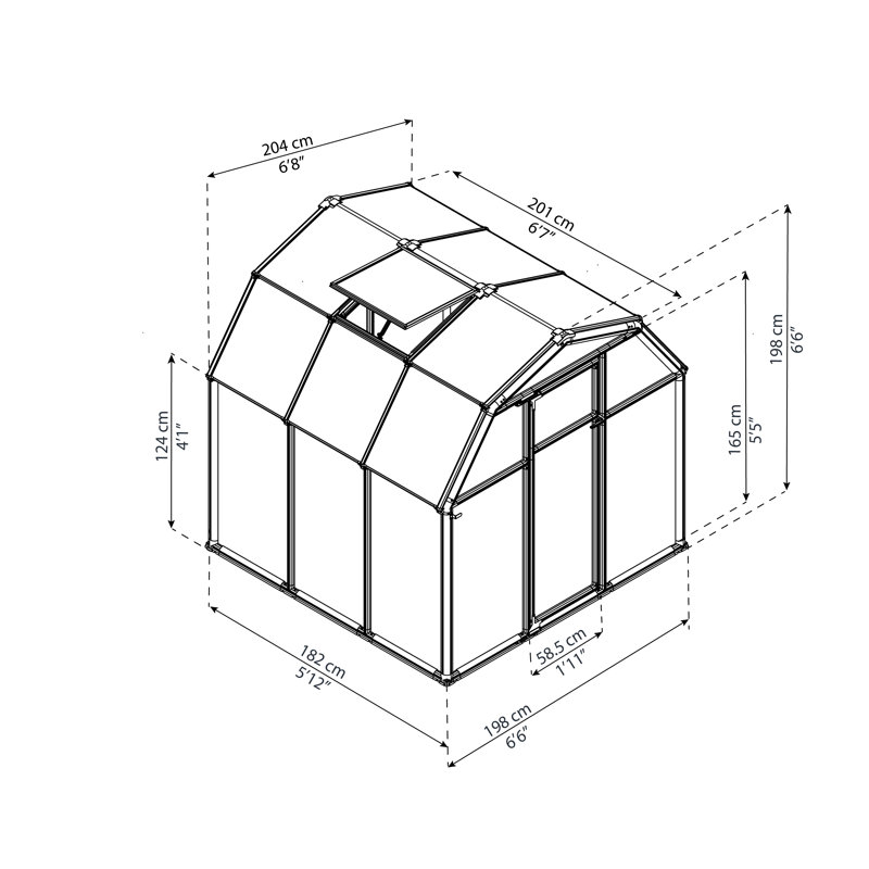 Rion Eco Grow 6ft W x 6ft D Greenhouse