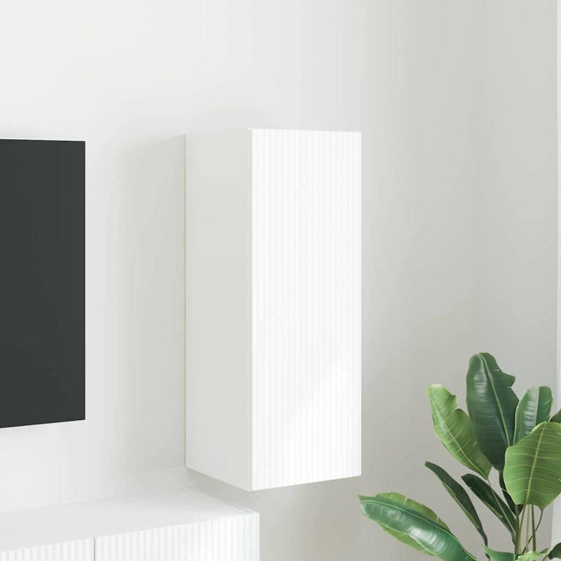 Unfinished TV Stand for TVs up to 24", White, 80cm H x 30cm L x 31cm W