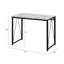 Bureau d'écriture rectangulaire avec base en métal-875567484-875567483