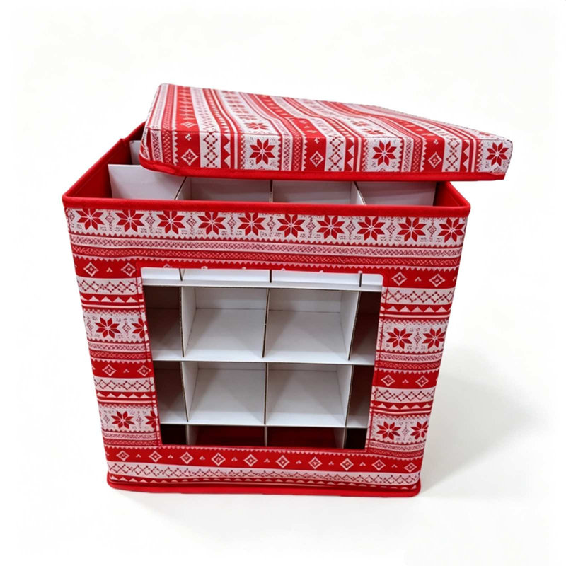 Boîte de rangement pour décorations de Noël, boules de Noël, boîte de rangement à plusieurs niveaux et grande capacité avec 64 compartiments