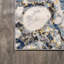 Tapis gris foncé / bleu à motif abstrait marbré Strausstown-1157955660