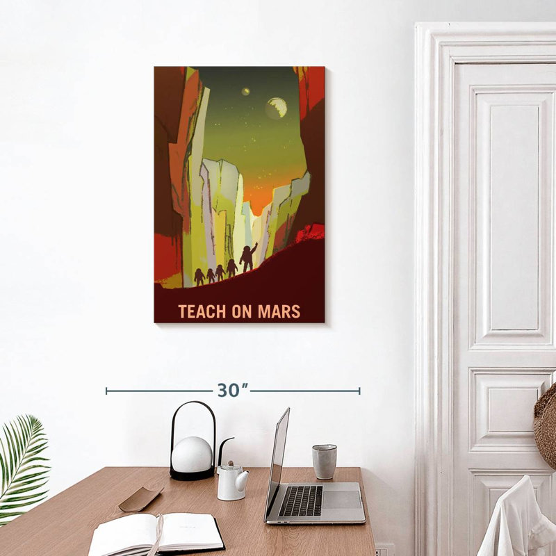Oberle Mars Explorers Wanted Poster III, 30" H x 20" W