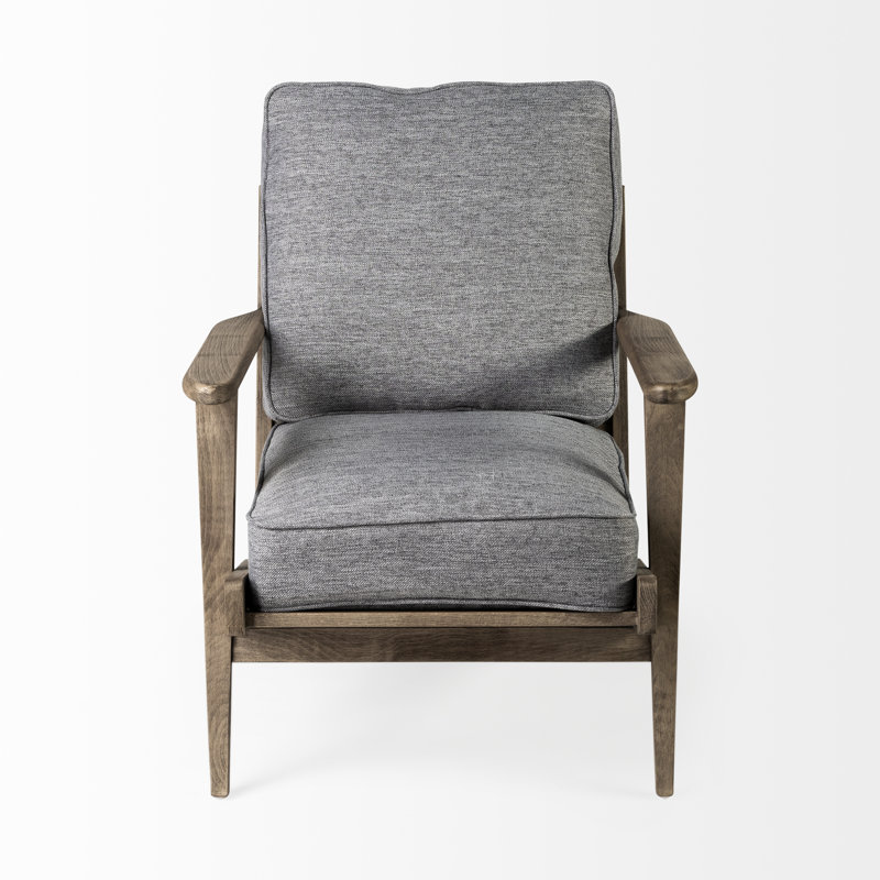 Fauteuil l 28 po Roxy, 100 % polyester gris givré