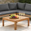 Ensemble de conversation modulaire pour patio en bois d'acacia à 5 personnes avec coussins-1248661300