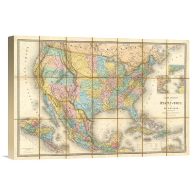 " Carte Generale Des Etats, 1865 "