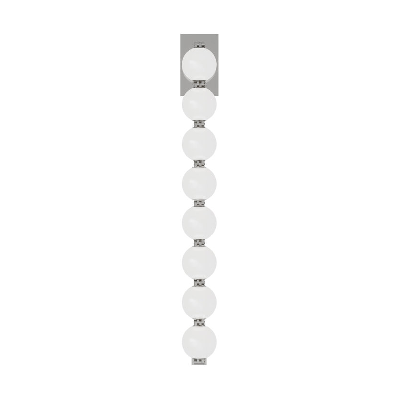 Perle 1 - Light LED Flush Mounted Sconce, Polished Nickel