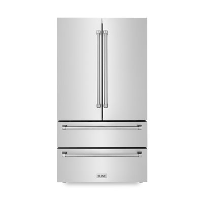 ZLINE 36 po 22,5 pi³ Réfrigérateur à porte française à profondeur de comptoir pi.